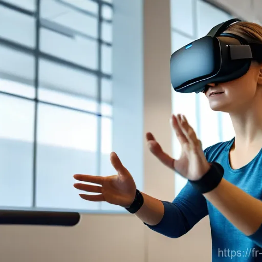스포츠 의학 - **Prompt 1: Innovative Rehabilitation with Virtual Reality**
    A dynamic, bright, and modern physi...