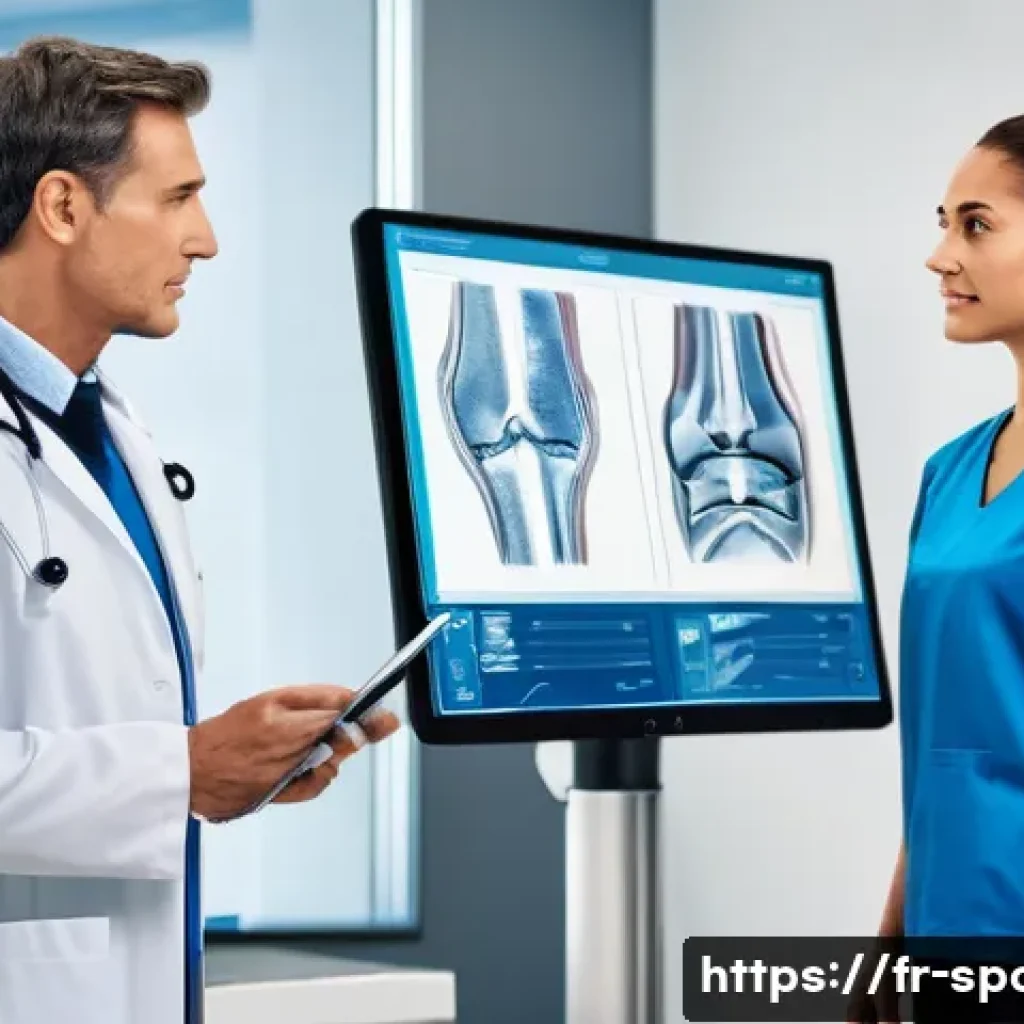 스포츠 재활 - **Prompt 1: Expert Diagnosis in a Modern Clinic**
"A determined young female athlete, dressed in...