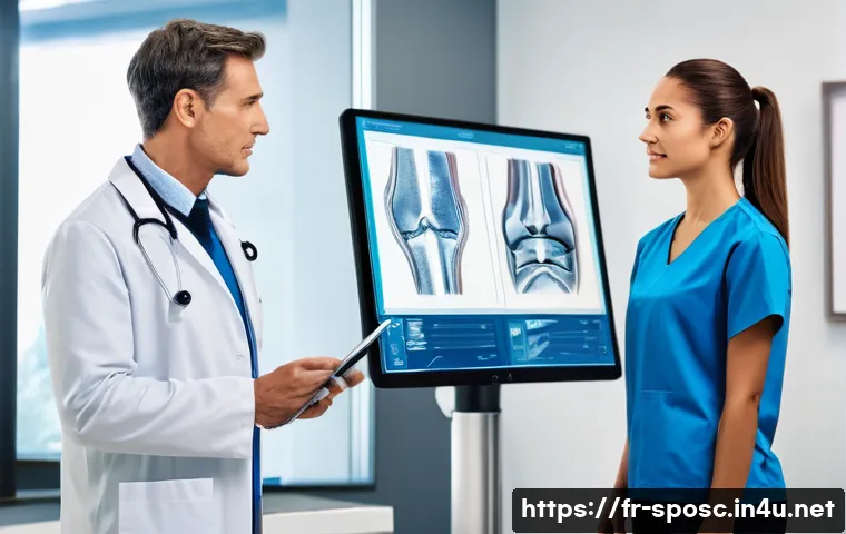 스포츠 재활 - **Prompt 1: Expert Diagnosis in a Modern Clinic**
"A determined young female athlete, dressed in...